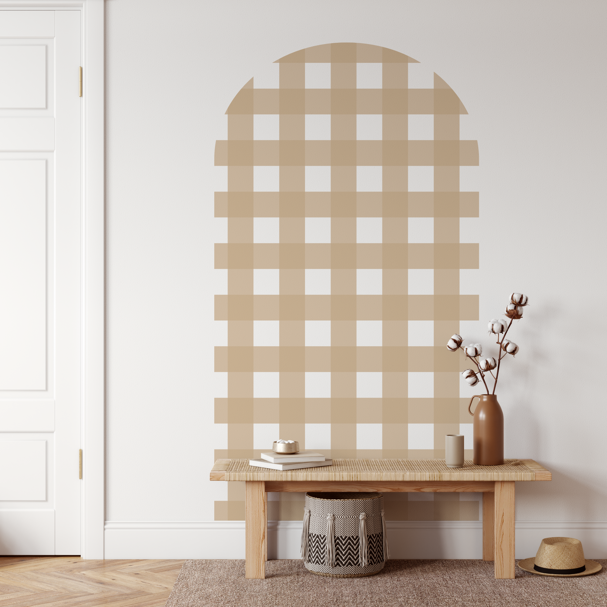 Gingham Check Wheat Arch Decal