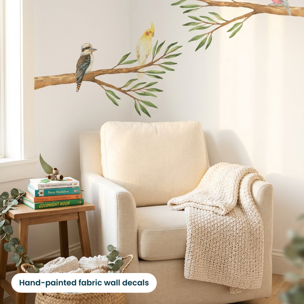 Australian Gum Tree Branch & Bird Wall Decals