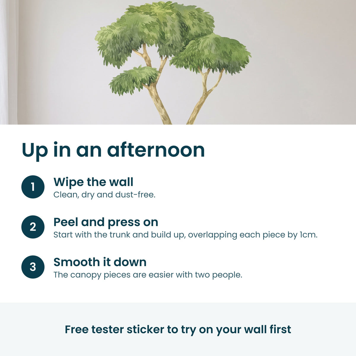 How to put up the gum tree wall decals