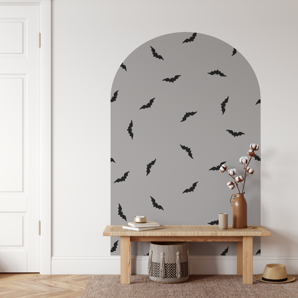 Grey Bats Halloween Arch Decal