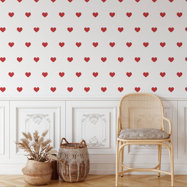 Red Mini Hearts Decals