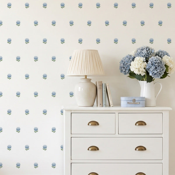 Mini Hydrangea Fabric Wall Decals