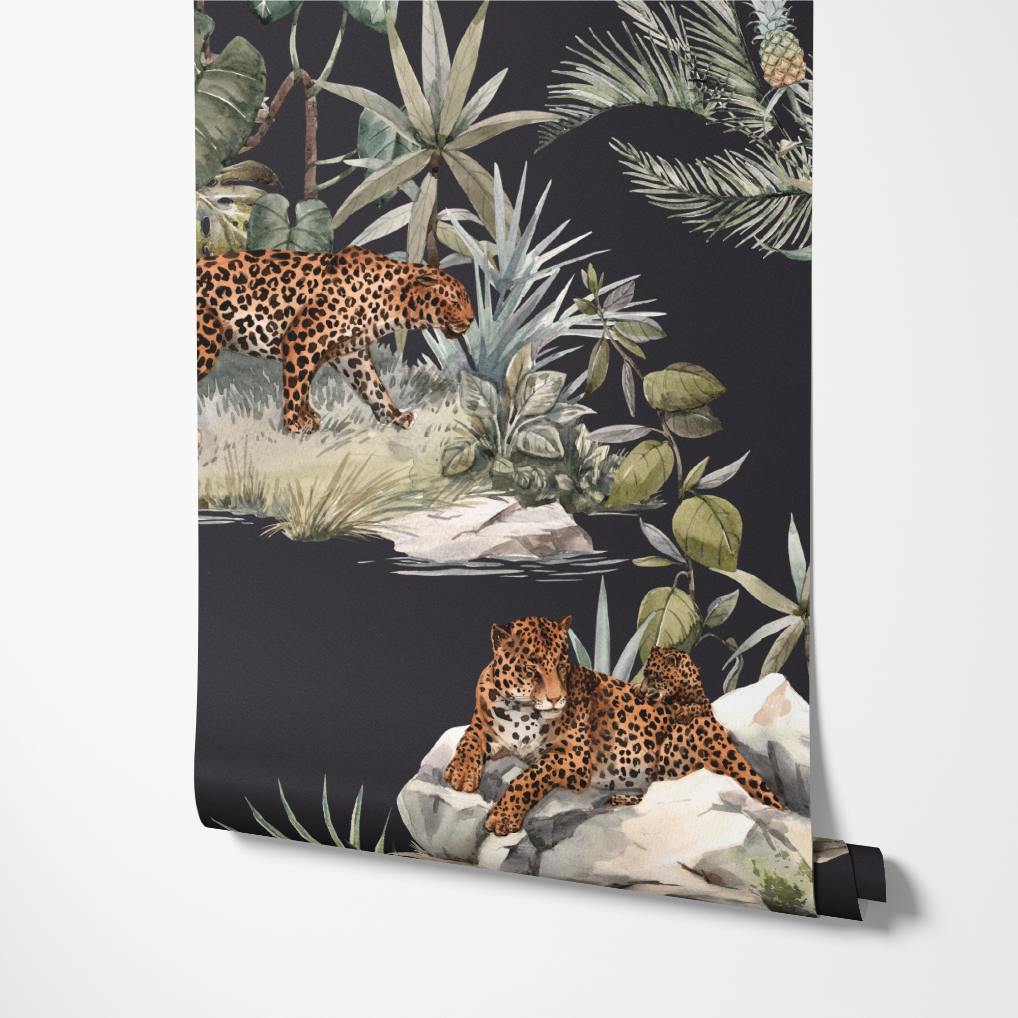 Jungle Fever Leopard Tropical Rainforest Wallpaper