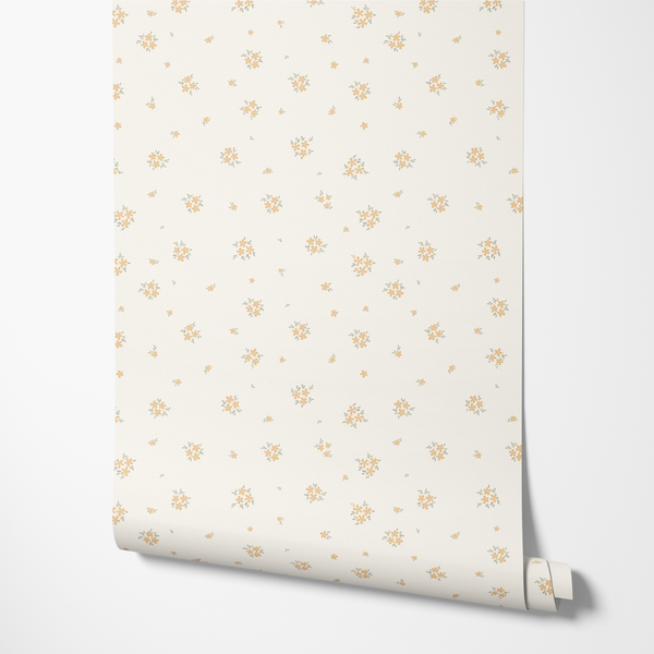 Matilda Yellow Dainty Floral Wallpaper
