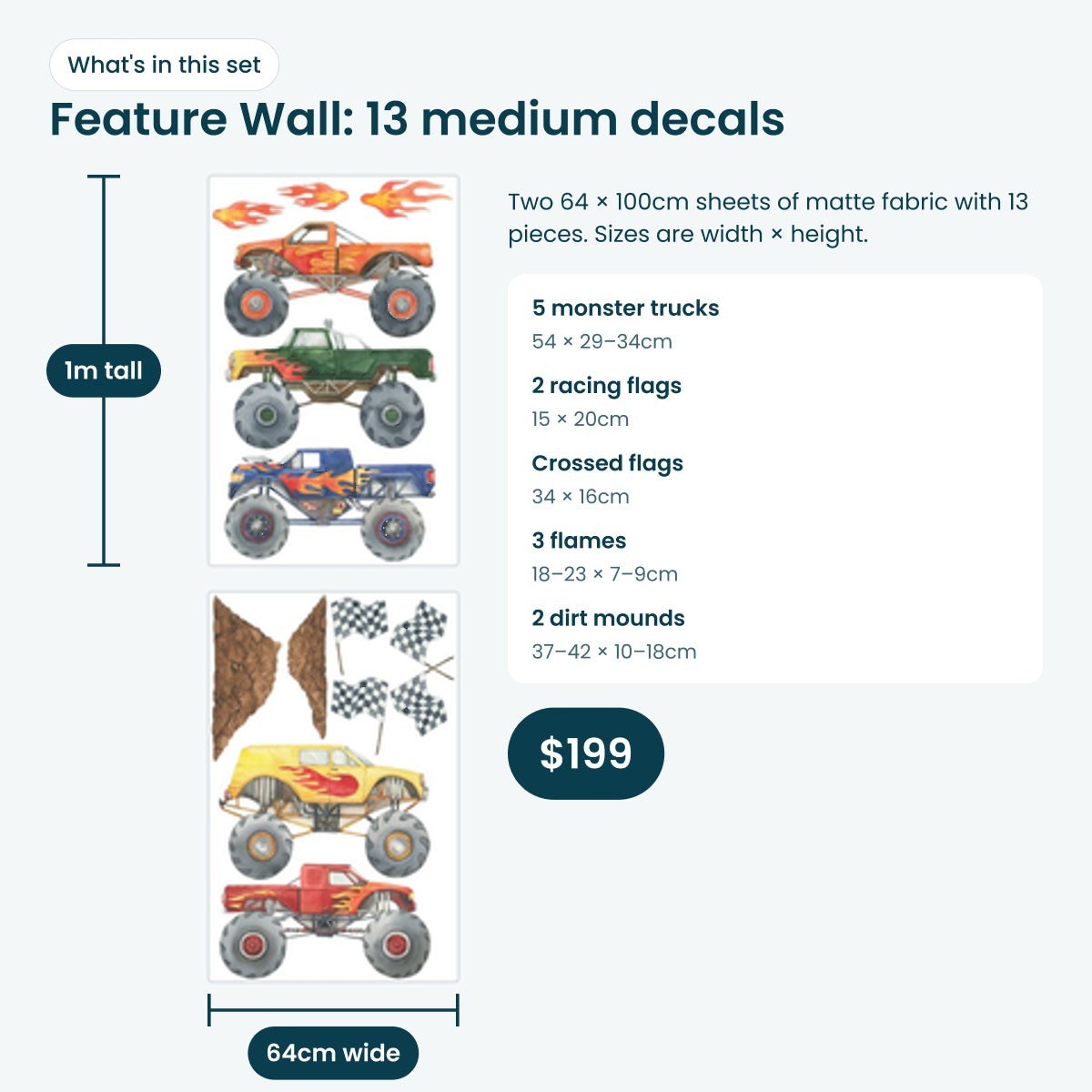 What's in the Feature Wall set