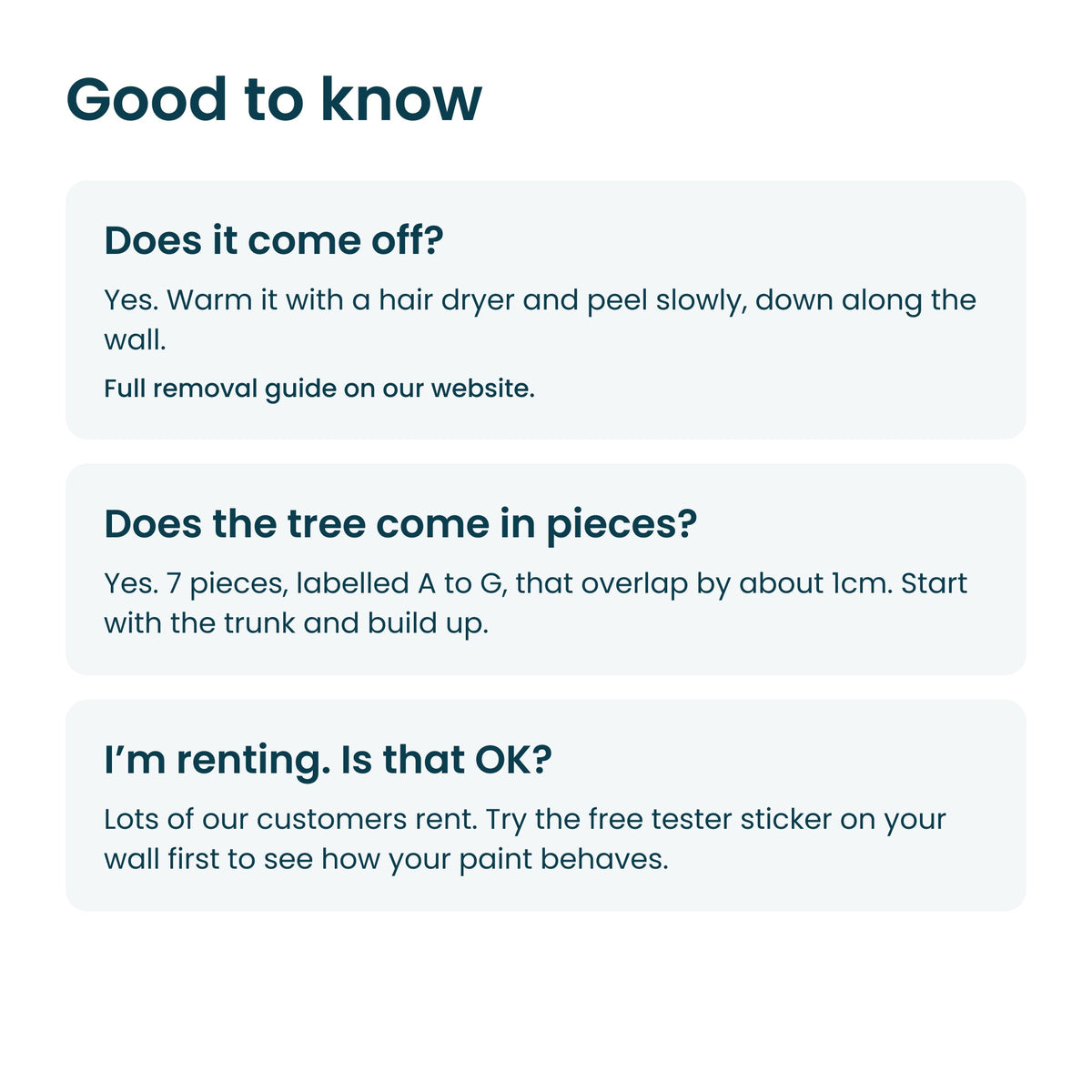 Good to know: oak tree decal details and care