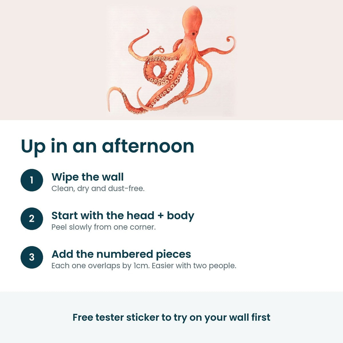 How to put up the octopus wall decal
