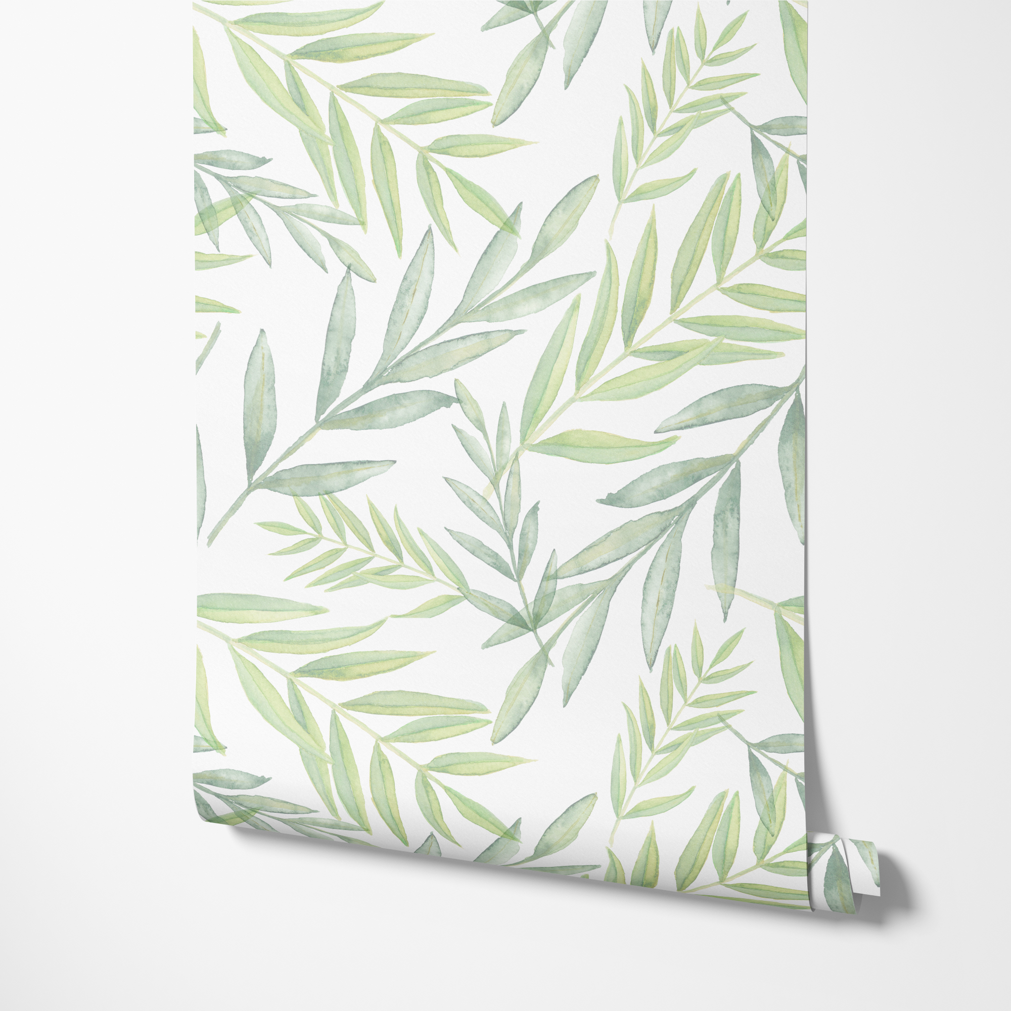 Oliver Tropical Green Leaf Pattern Wallpaper