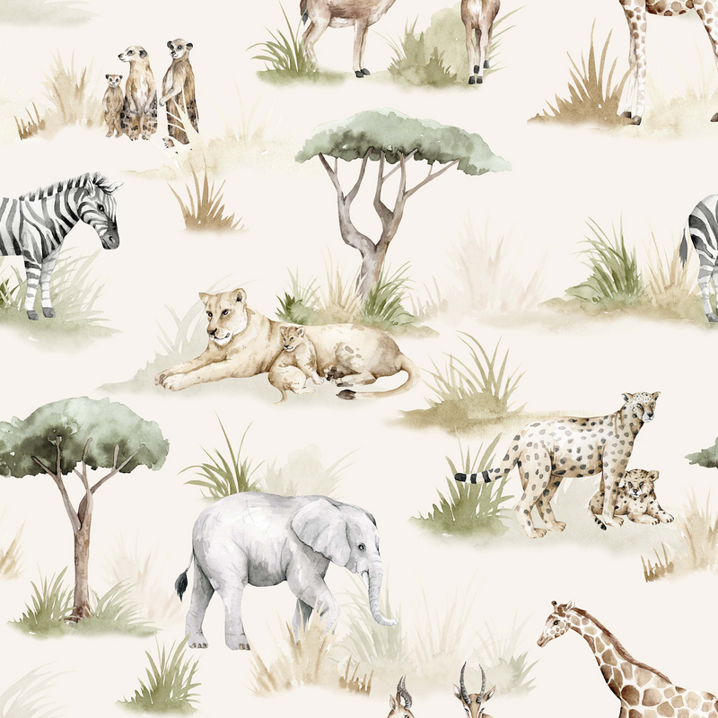 Ollie Safari Animals Wallpaper