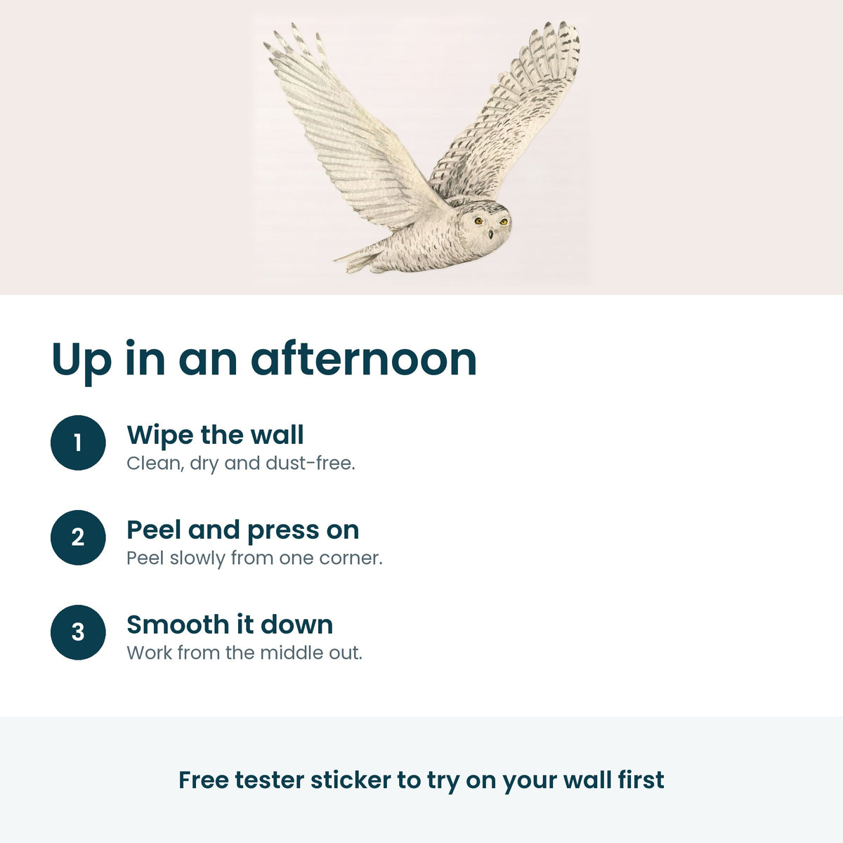 How to put up the snowy owl wall decal
