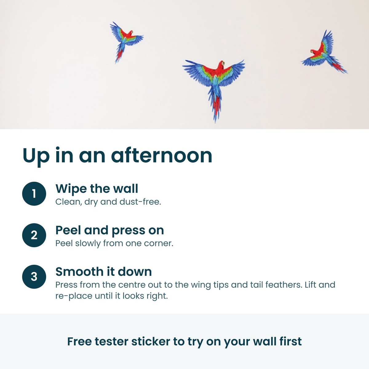 How to put up the parrot decals