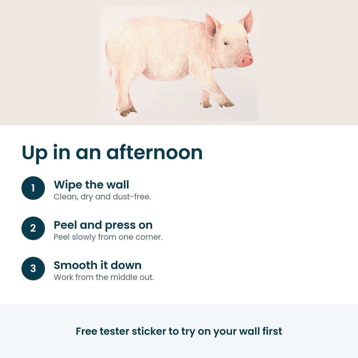 How to put up the pig wall decal