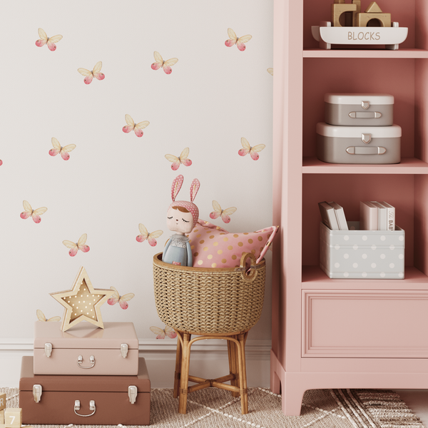 Pink Butterfly Wall Decals