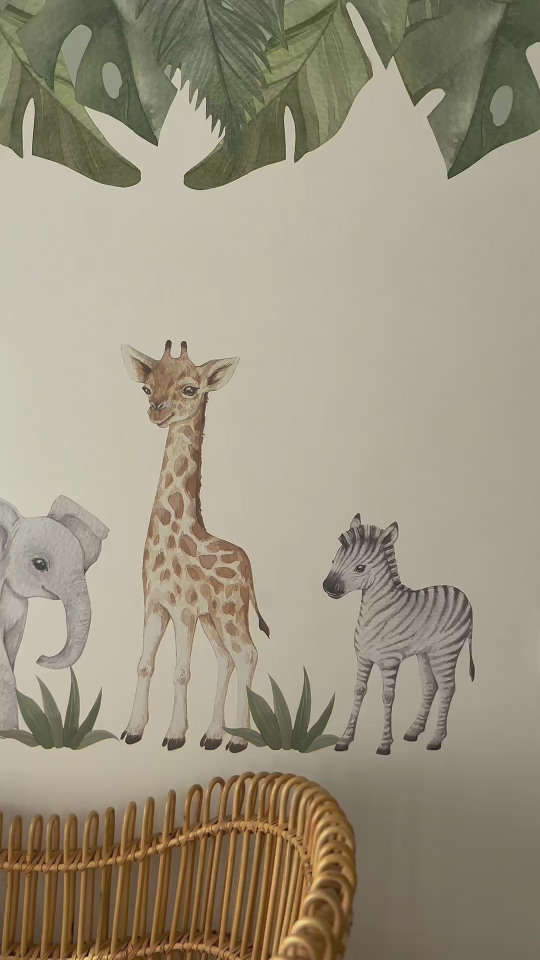 Baby Safari Animal Nursery Wall Decals