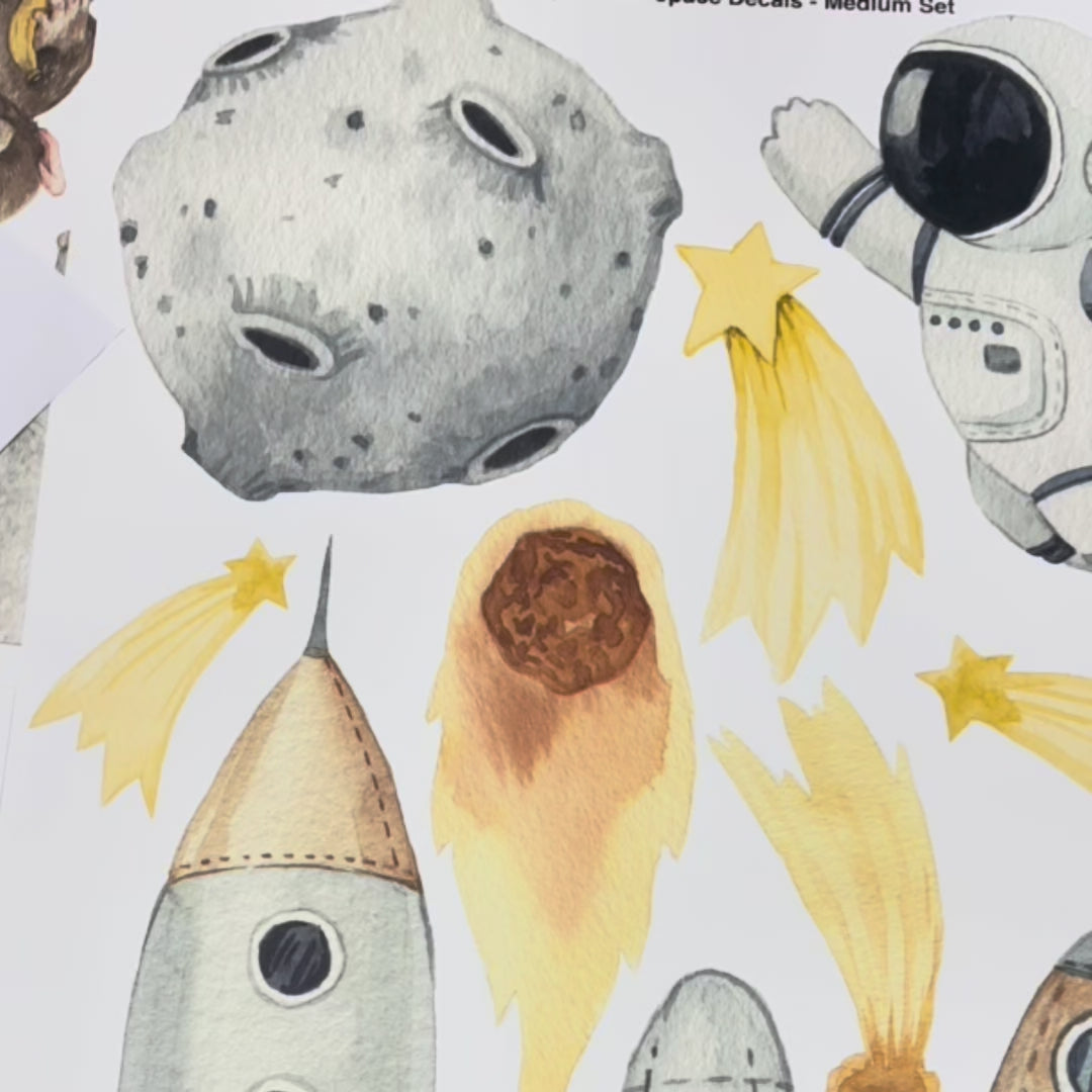 Load video: Outer Space Wall Decals