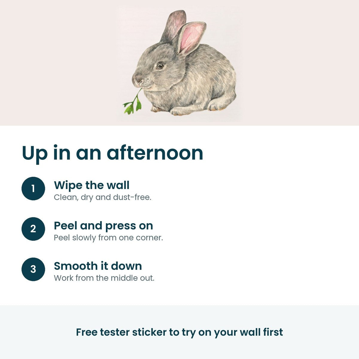 How to put up the rabbit wall decal