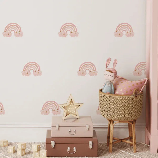 Pink Rainbow Mini Decals