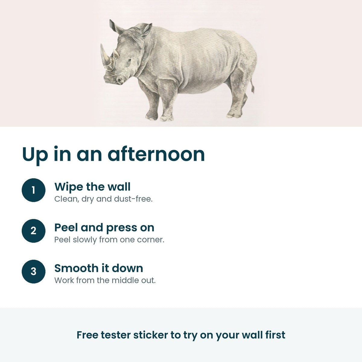 How to put up the rhino wall decal