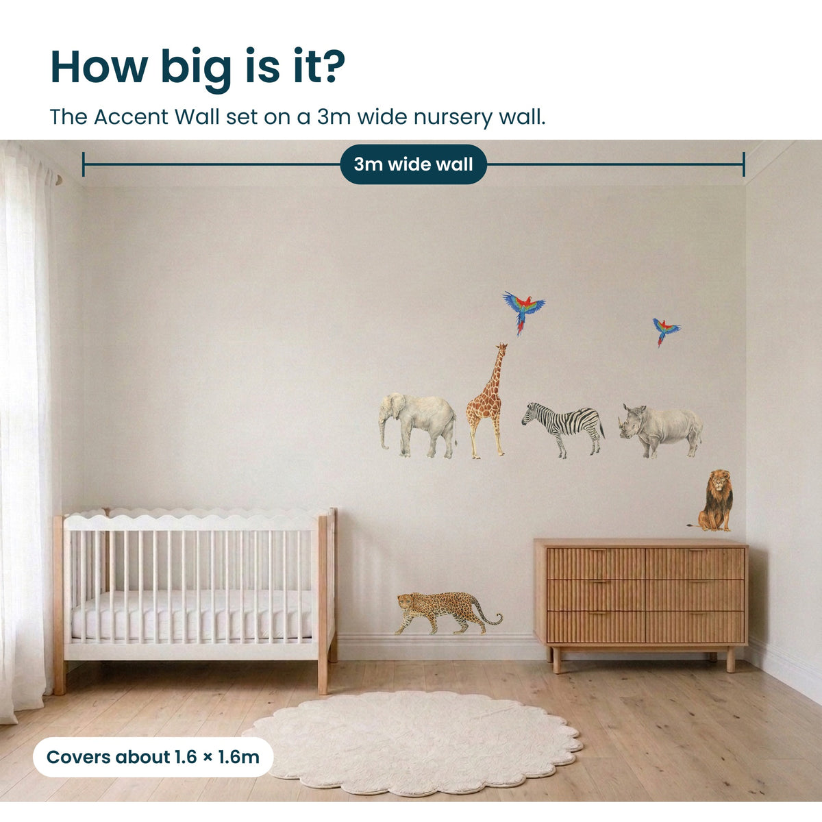 How big is the Accent Wall pack on a real wall