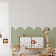 Scalloped Wall Decal Panels – Choose Your Colour (50cm x 1.2m)