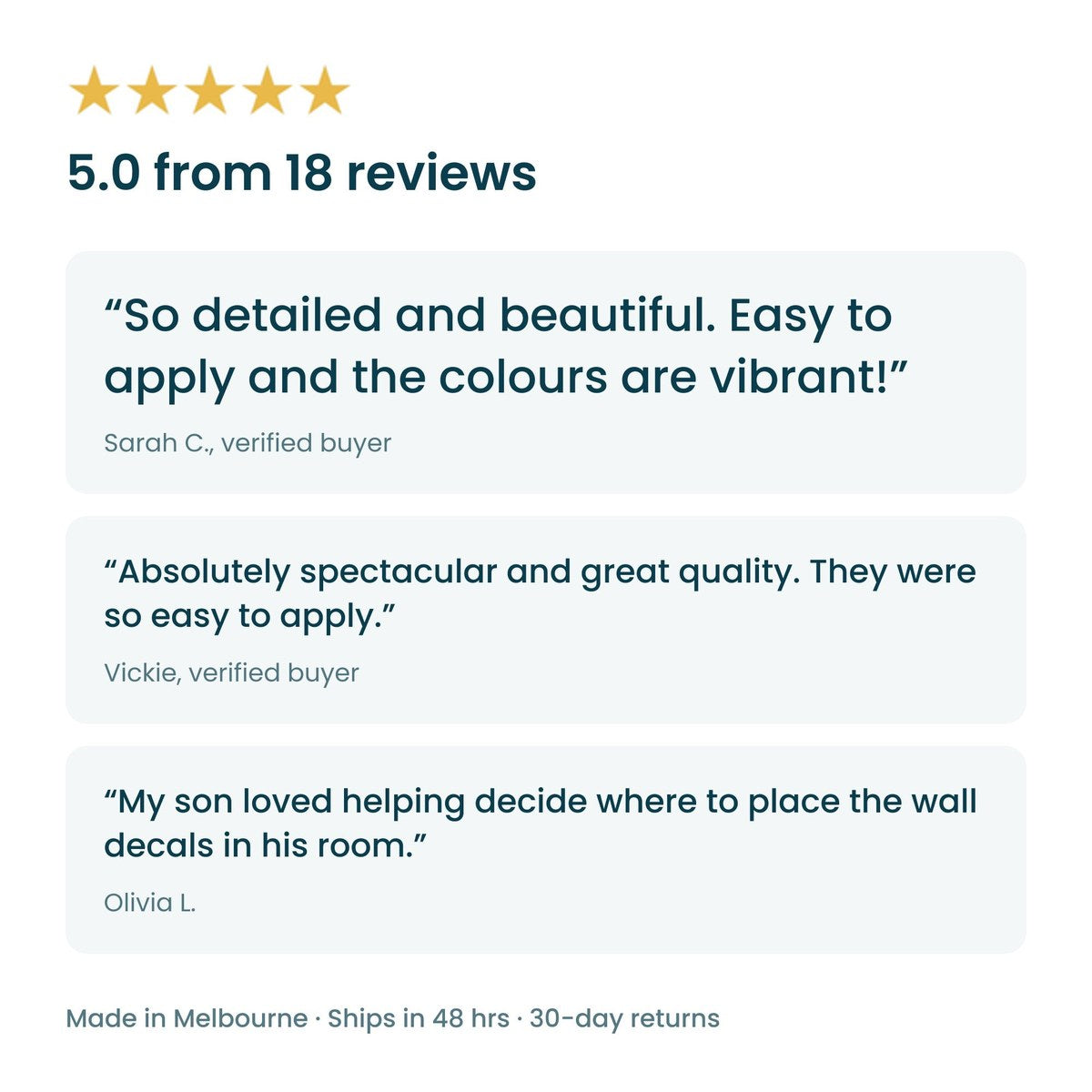 Customer reviews of the outer space wall decals