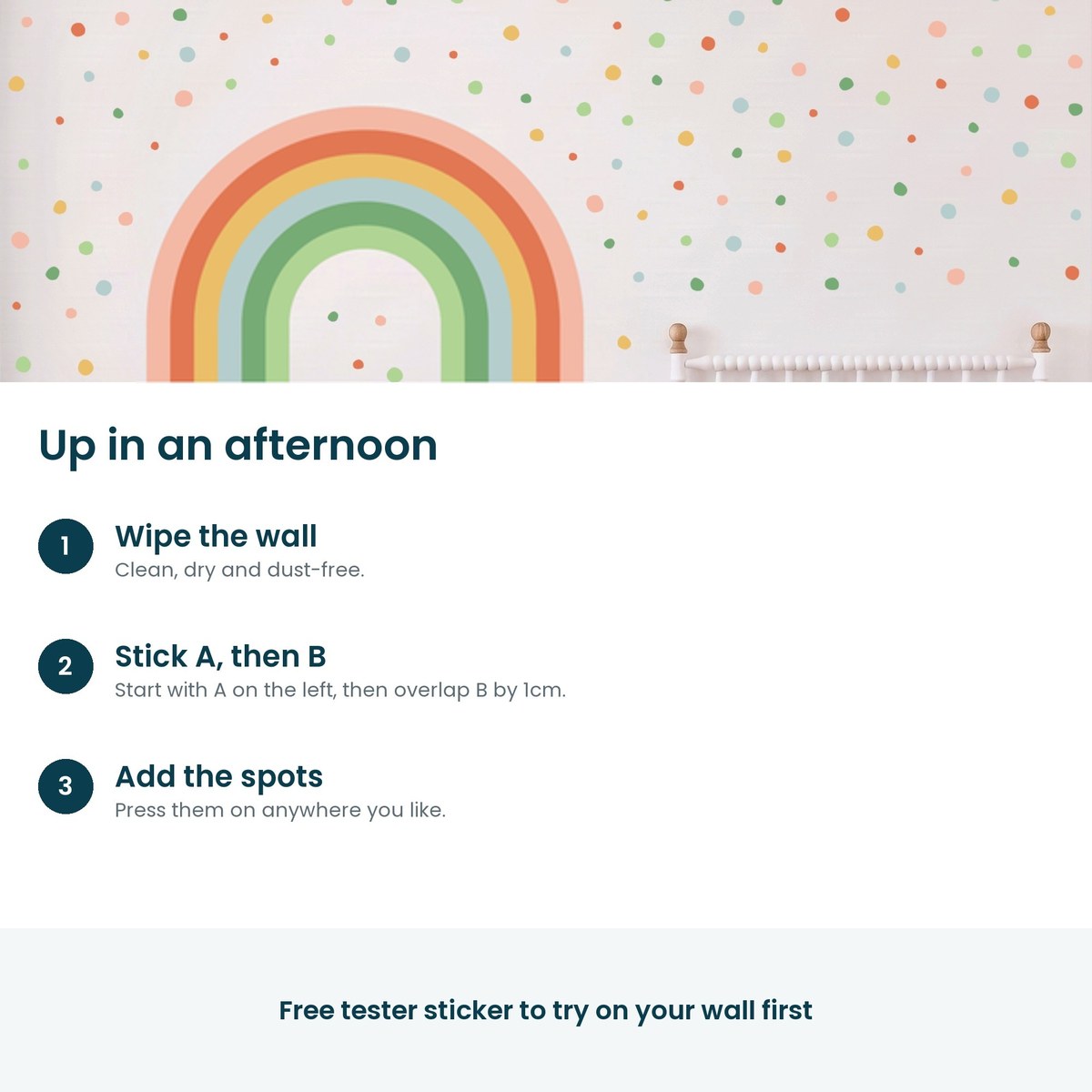 How to put up the Sunset Glow rainbow decal