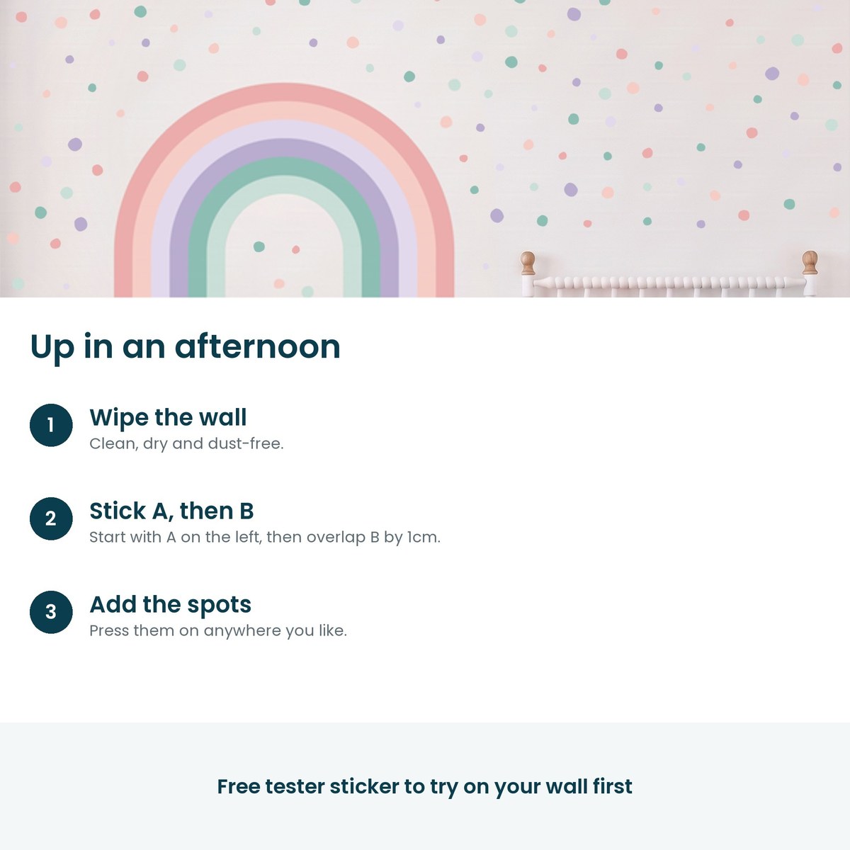 How to put up the Tide Pool rainbow decal