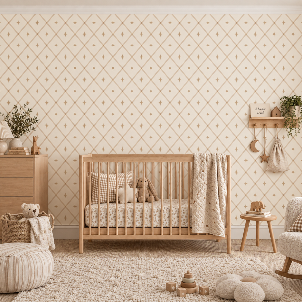 Star Trellis Wallpaper