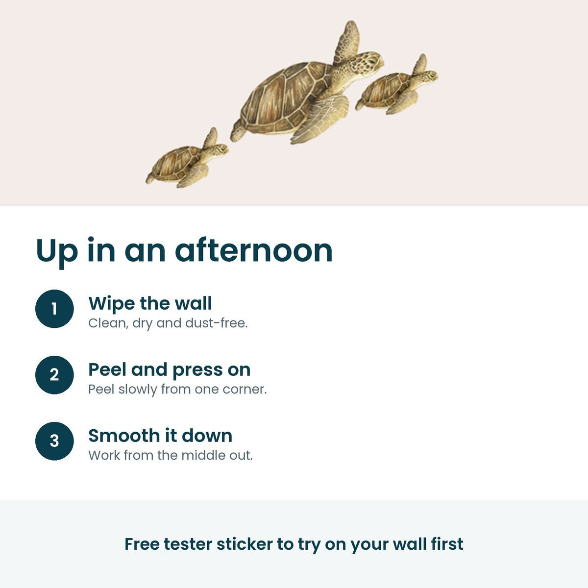 How to put up the sea turtle wall decals