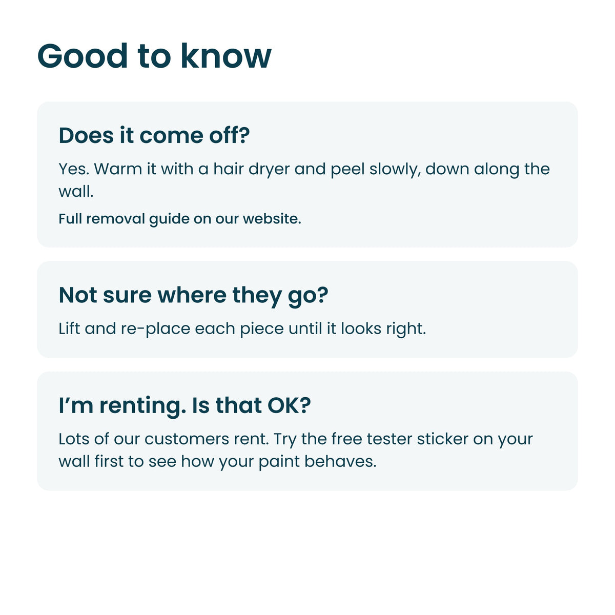 Good to know before you order