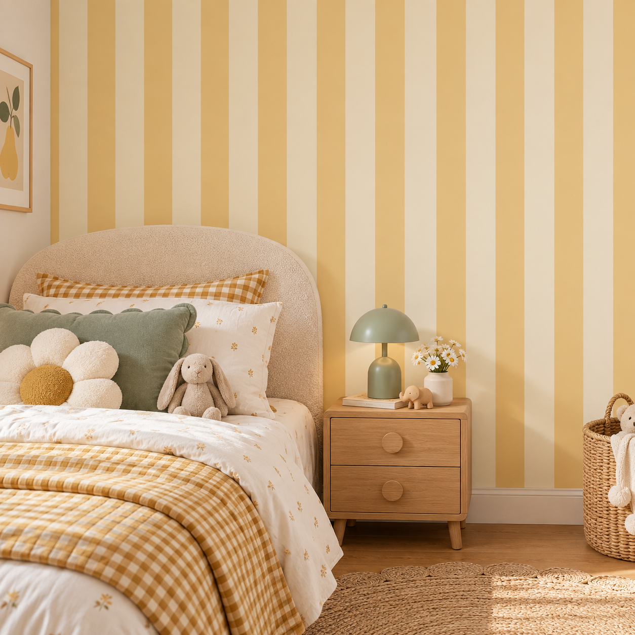 Yellow Stripe Wallpaper