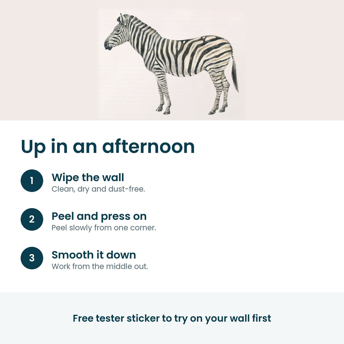 How to put up the zebra wall decal