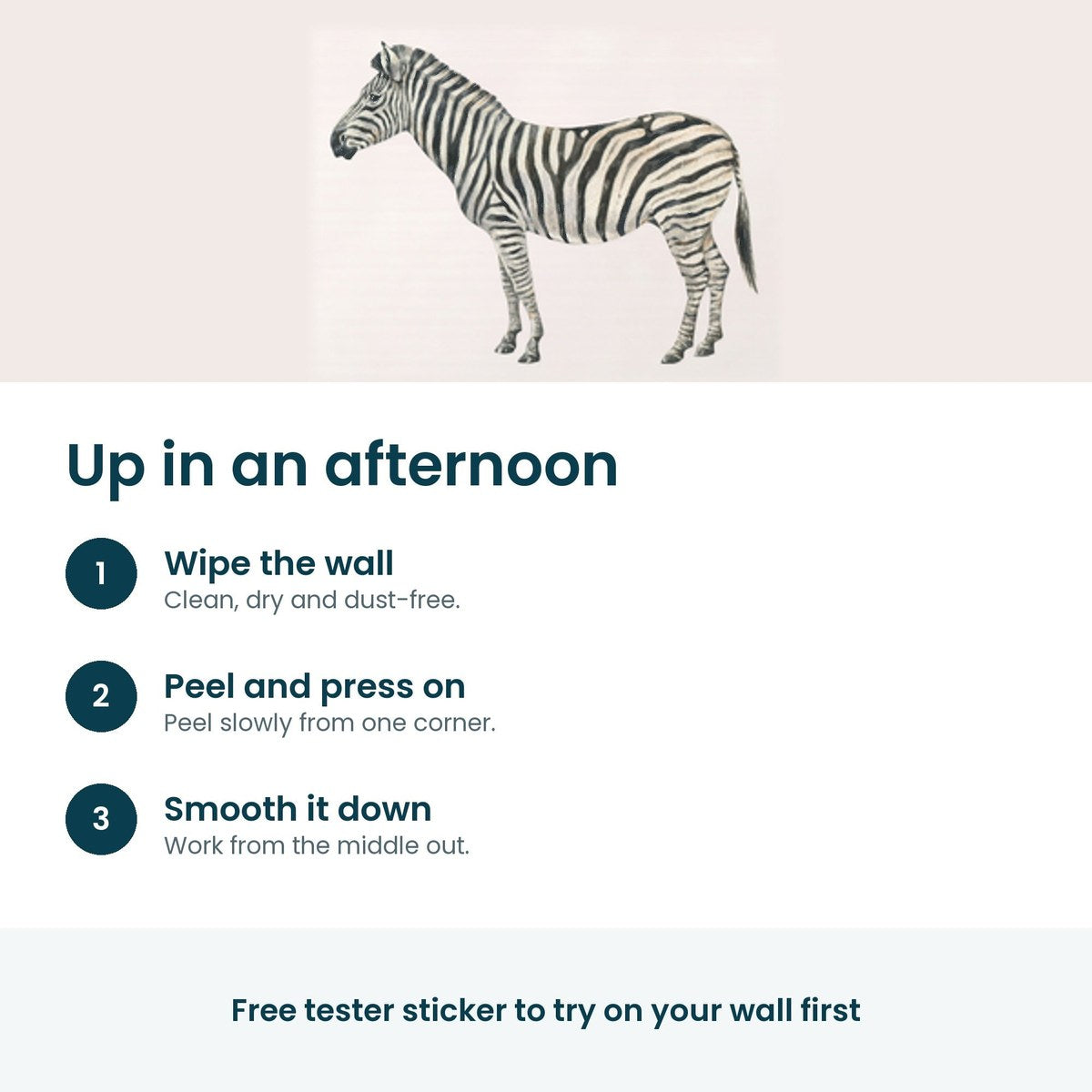 How to put up the zebra wall decal