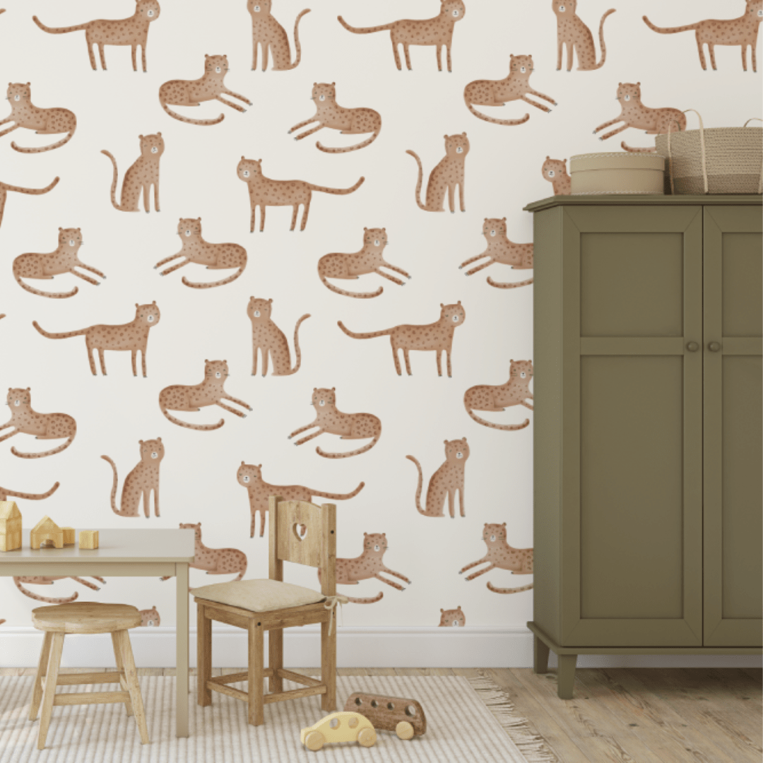 Felix Scandi Leopard Kids Wallpaper