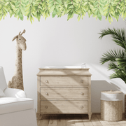 Green Leaf Foliage Wall Border Decals