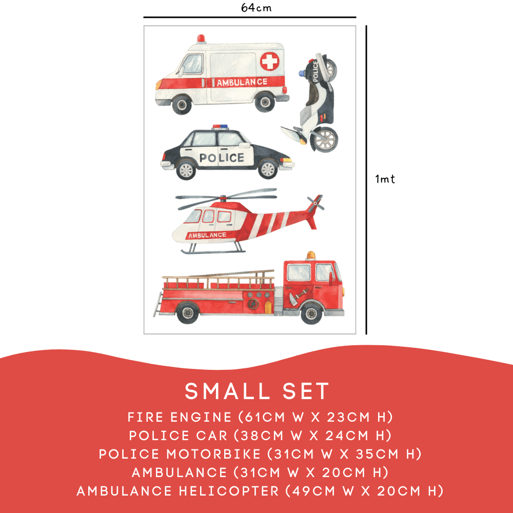 Emergency Vehicle Wall Decals