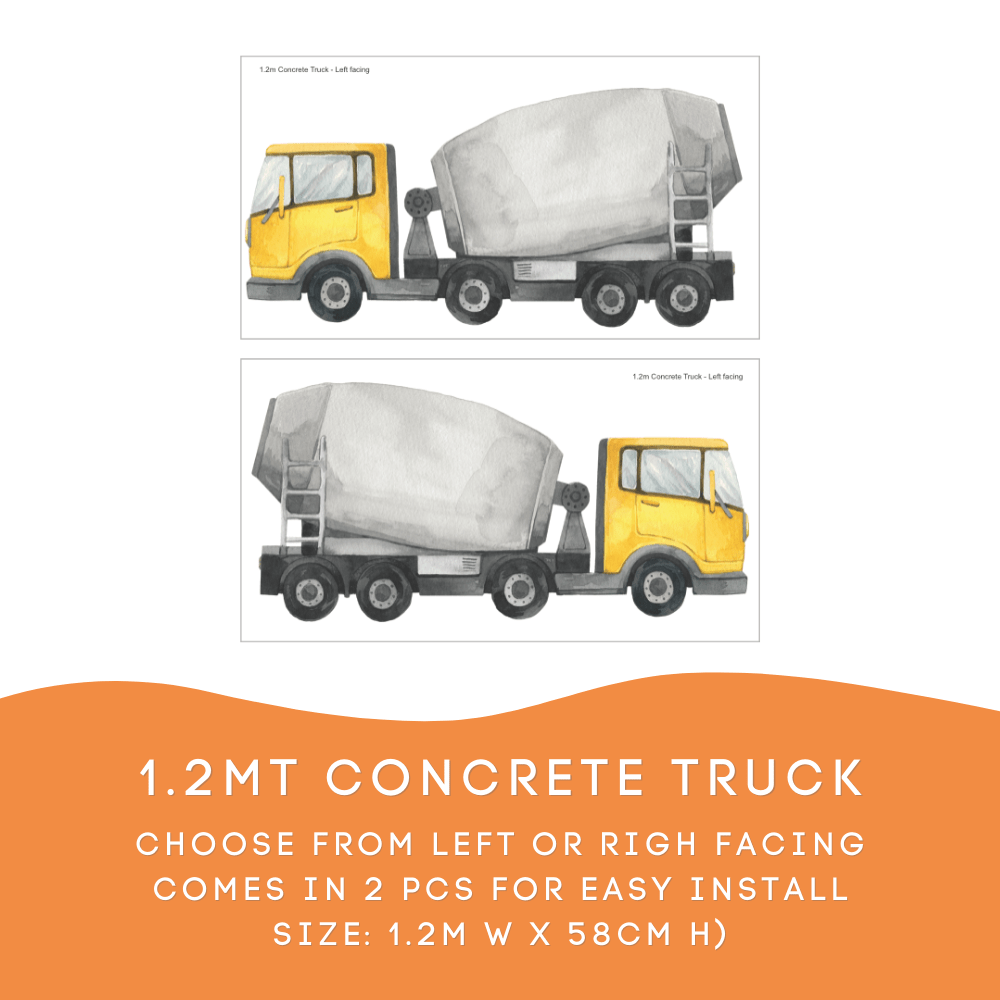 Concrete Truck Wall Decals