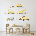Construction Vehicle Wall Decals