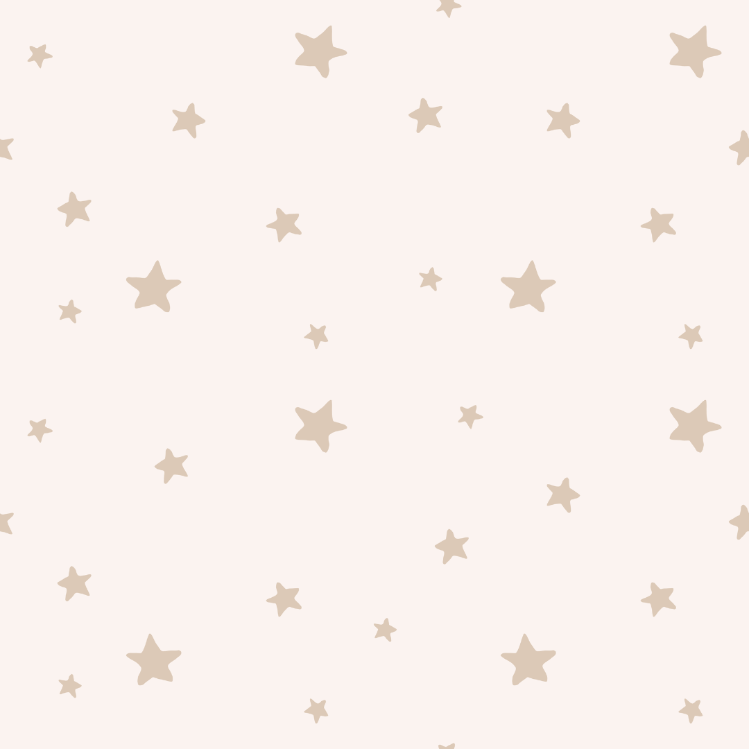 Close-up of Astro Beige wallpaper showing small tan stars scattered on a cream ground