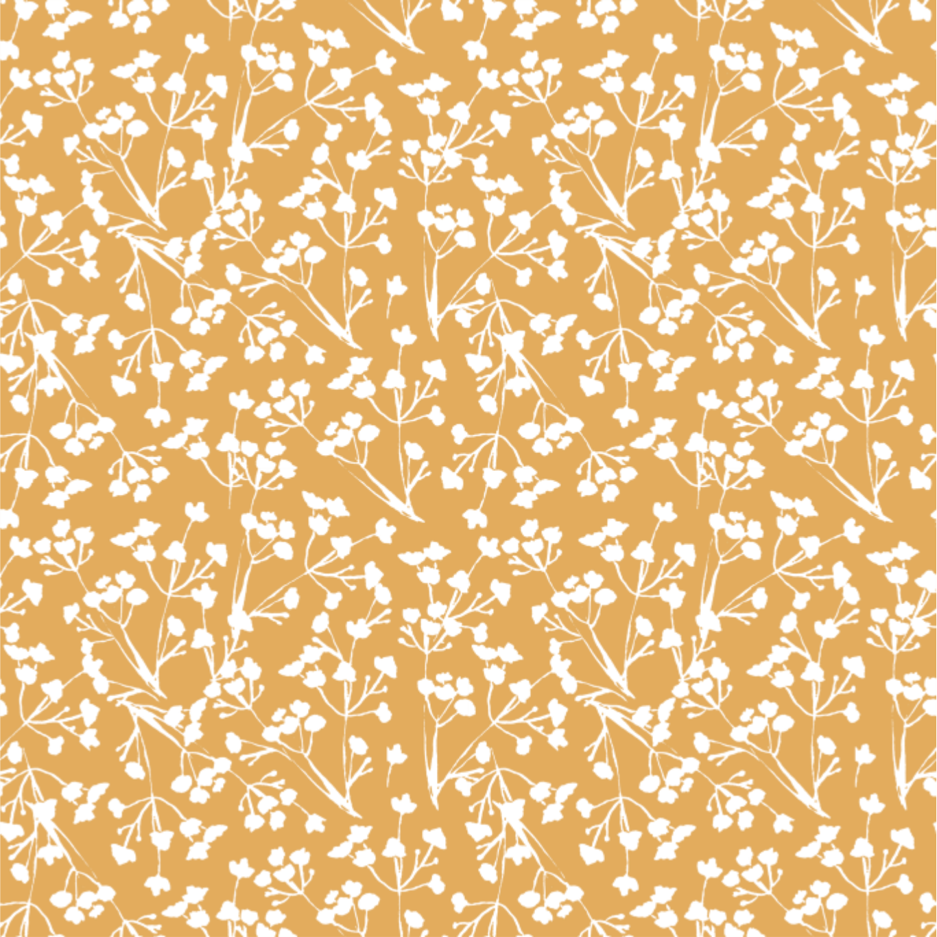 Ali Mustard Bohemian Dainty Floral Wallpaper