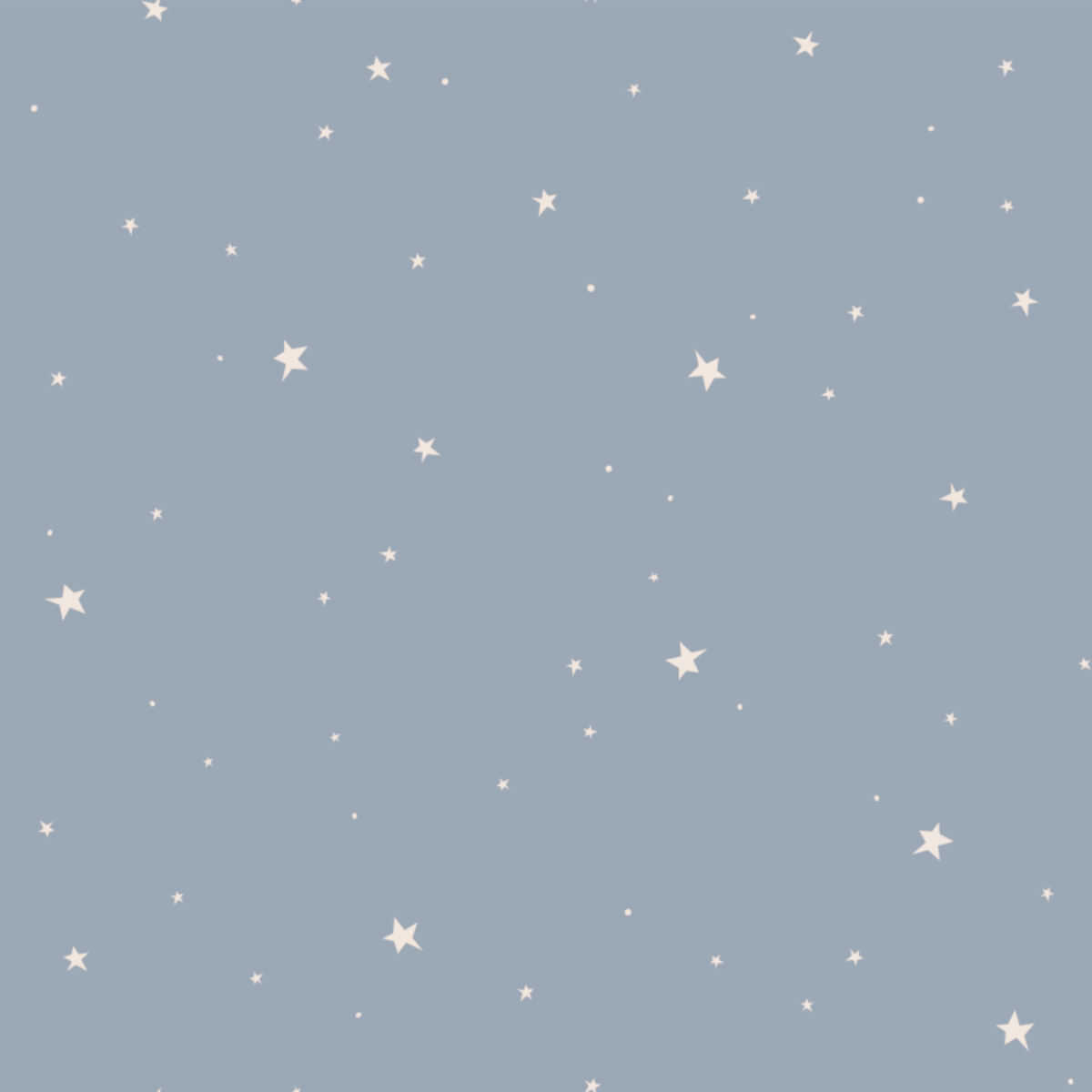 Close-up of Aries Denim Blue wallpaper showing small cream stars on denim blue