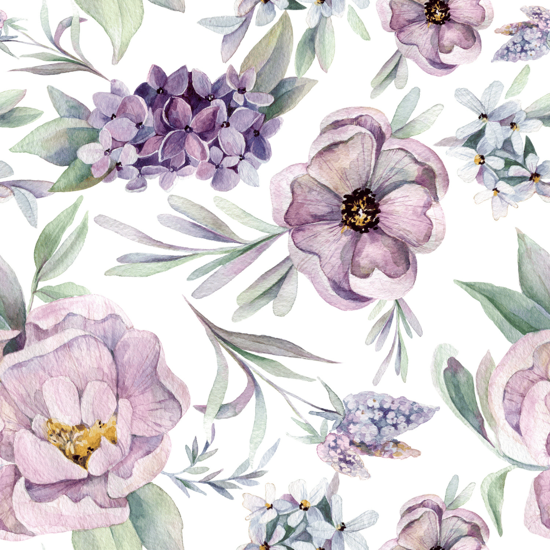 Adele Lavender Peonies Wallpaper