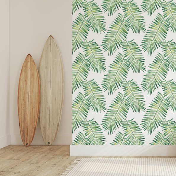 Aiden Tropical Leaves Green Jungle Wallpaper