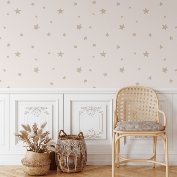 Astro Beige Minimalist Star Wallpaper