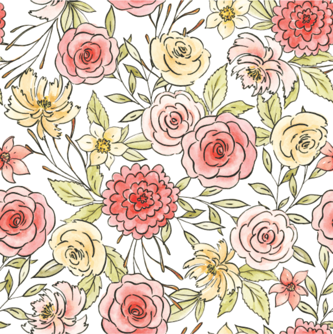 Billie Colourful Floral Wallpaper