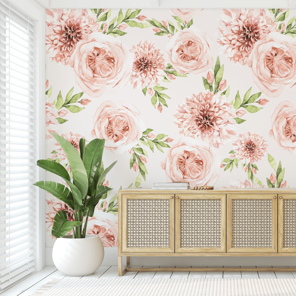 Blossom Pink Floral Wallpaper