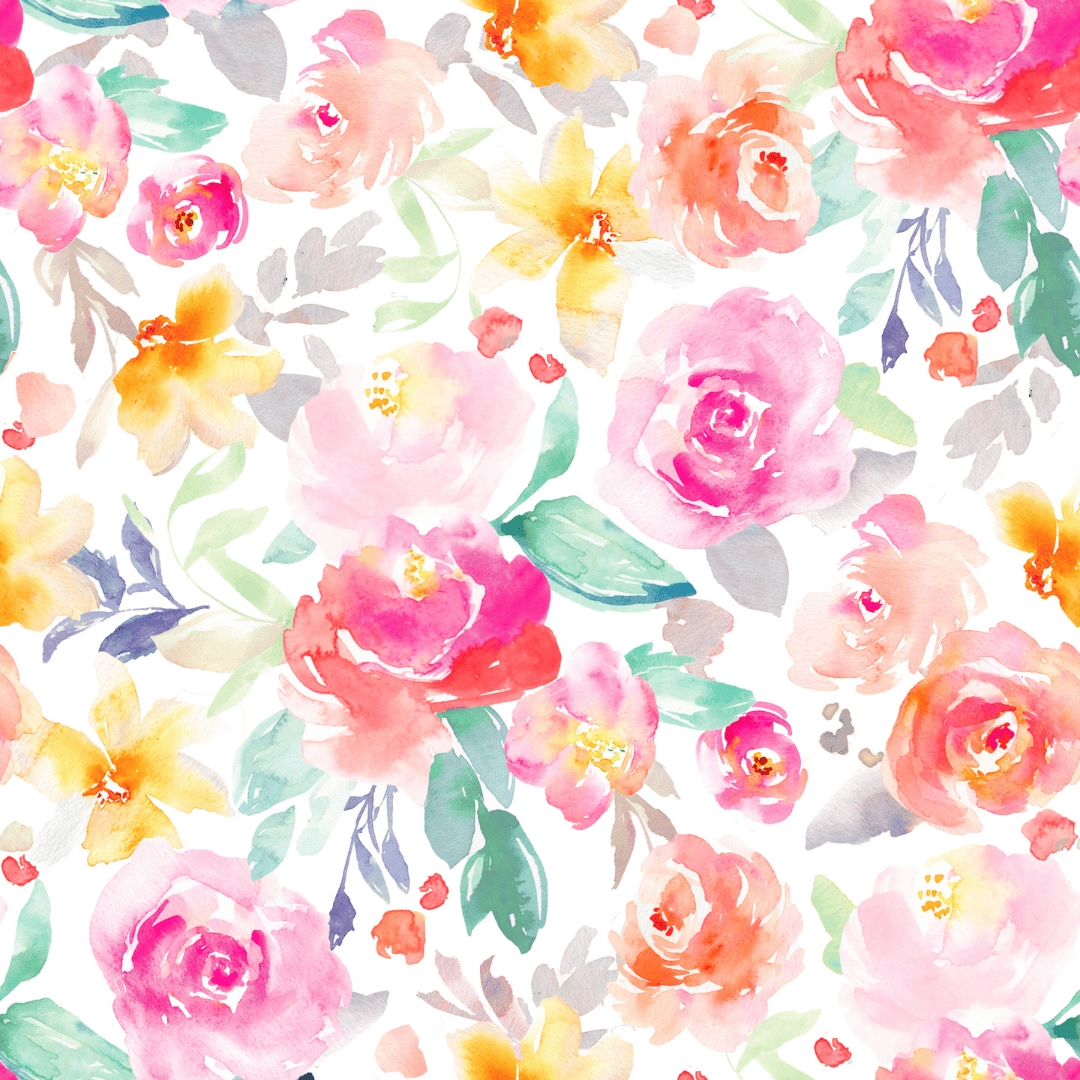 Beth Bright Flower Watercolour Wallpaper