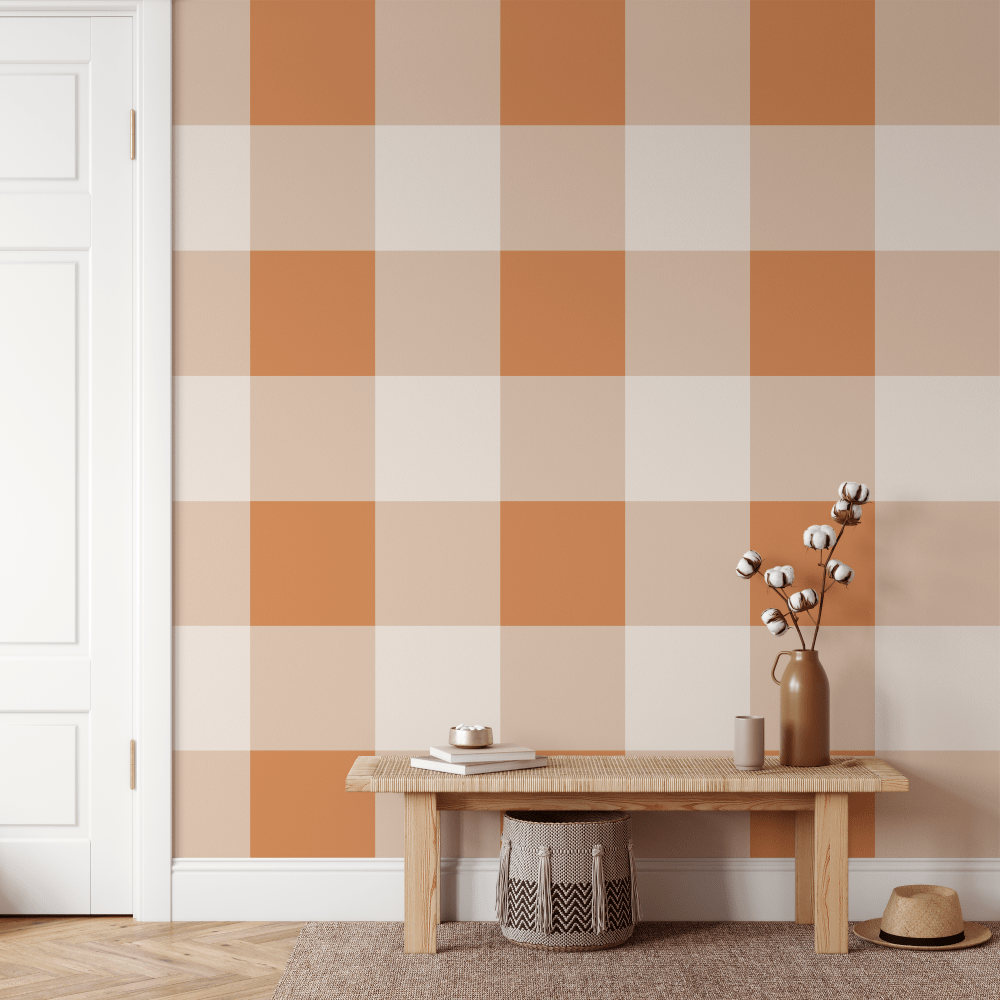 Checkers Gingham Burnt Orange