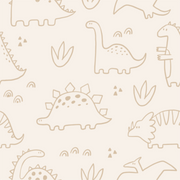 Darcy Dinosaurus Beige Wallpaper