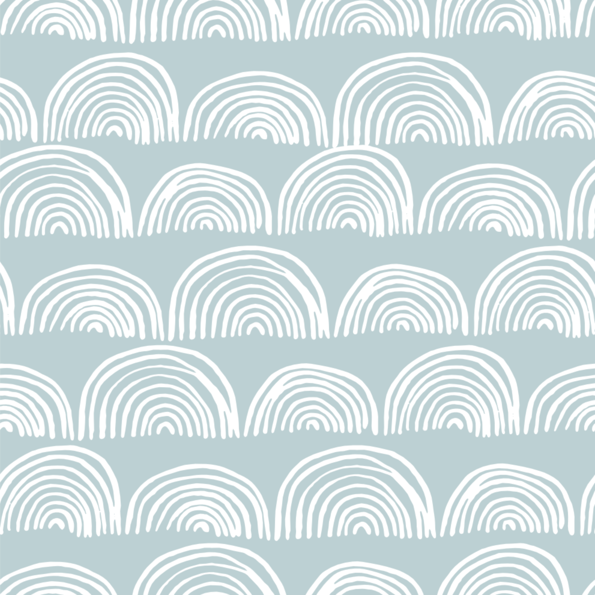 Faith Seafoam Rainbow Wallpaper